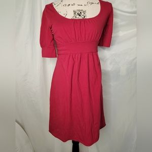 Energie red knit scoop neck dress size S
